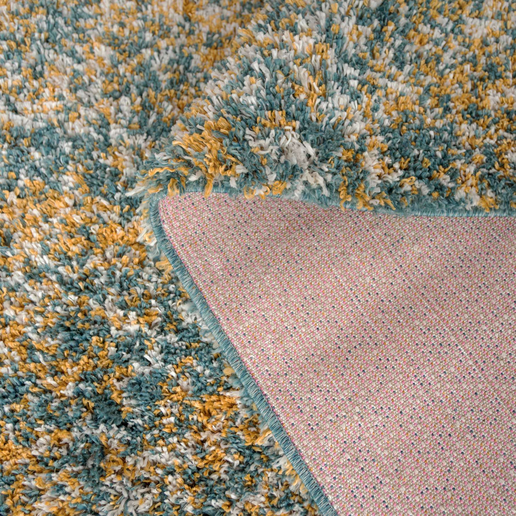 Soft Mottled Multicolour Shaggy Area Rug - Image 6