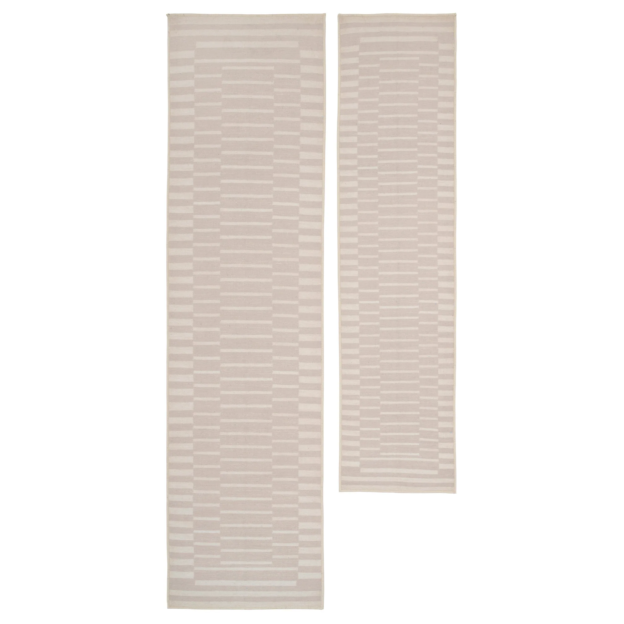 Soft Washable Beige Geometric Runner - Faye - Image 2
