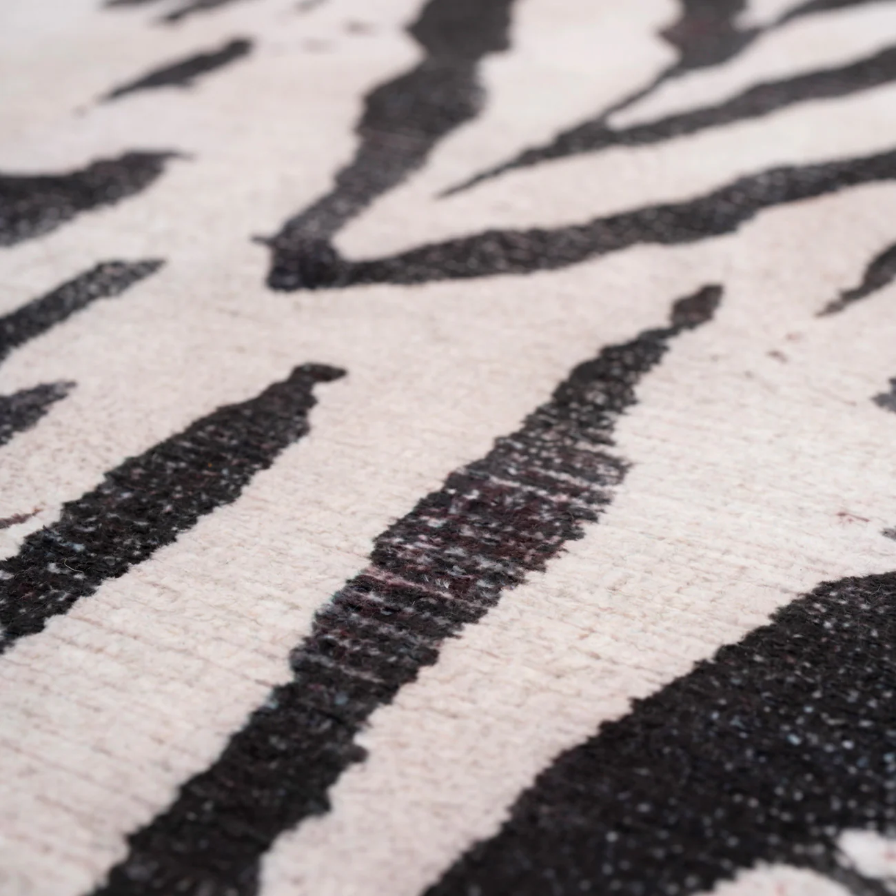 Soft Washable Black Zebra Print Runner - Ida - Image 3