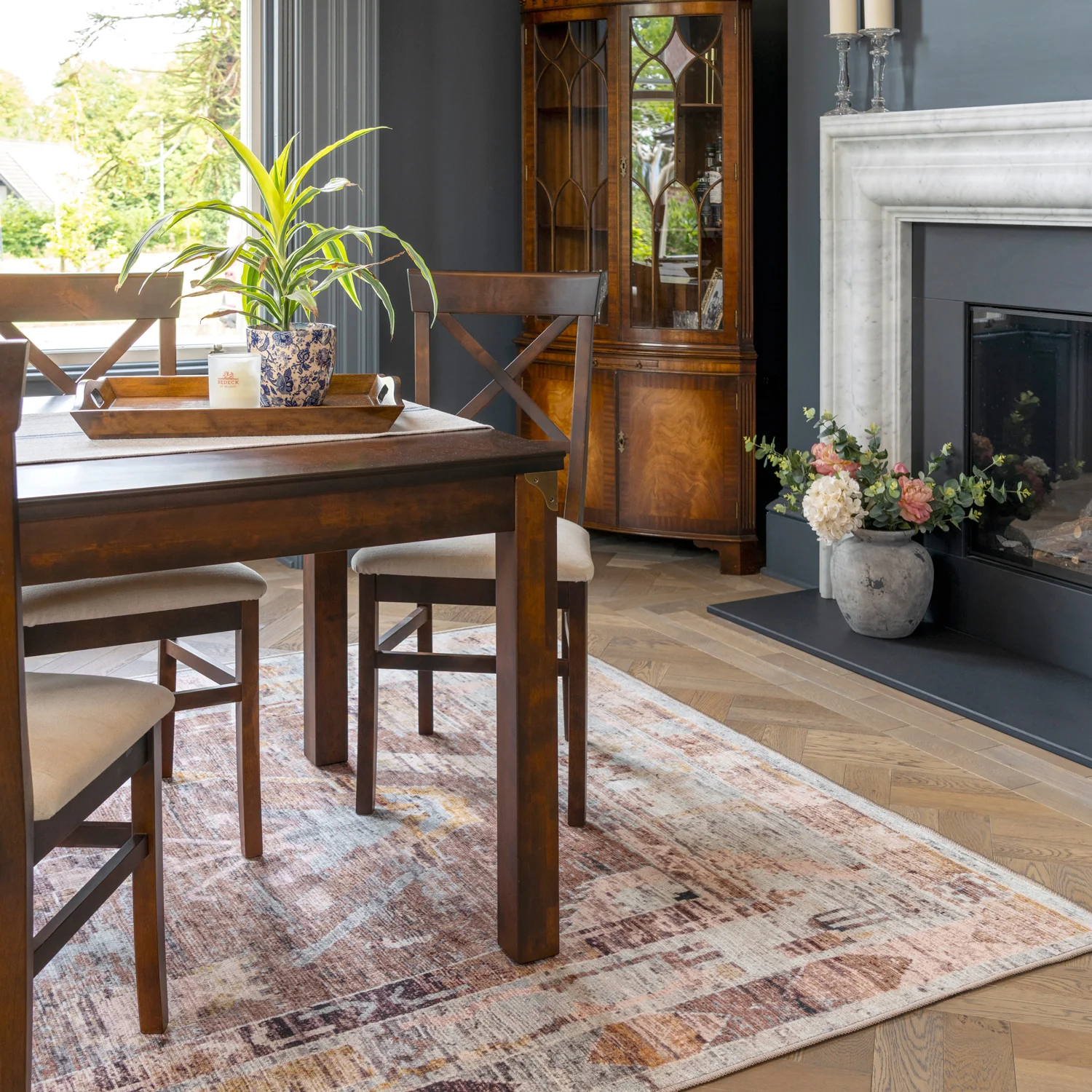Soft Washable Brown Aztec Rug - Sybil - Image 6