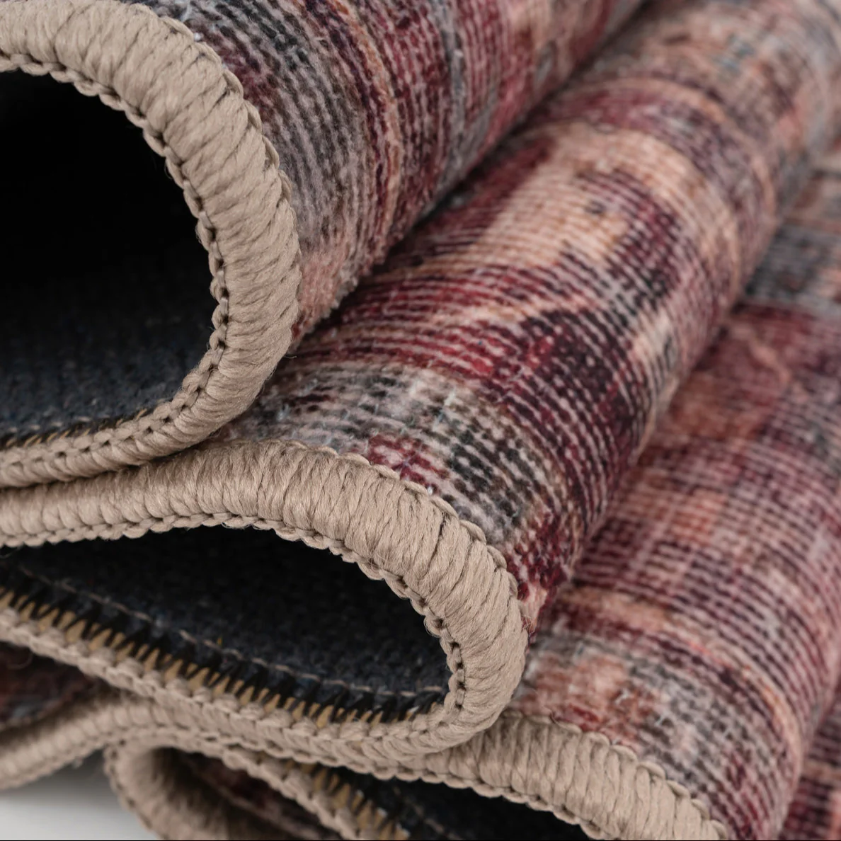 Soft Washable Burgundy Doormat - Rubyana - Image 8