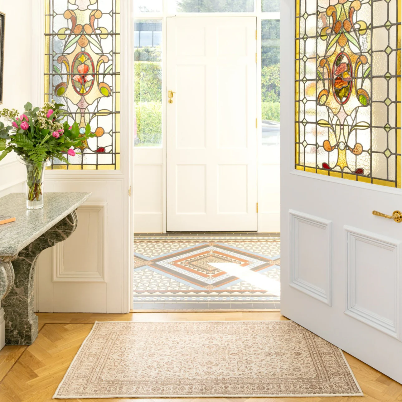 Soft Washable Cream Doormat - Adeline - Image 2