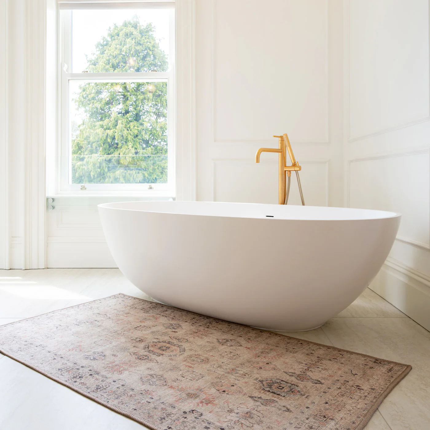 Soft Washable Cream Bathroom Mat - Elnora - Image 3