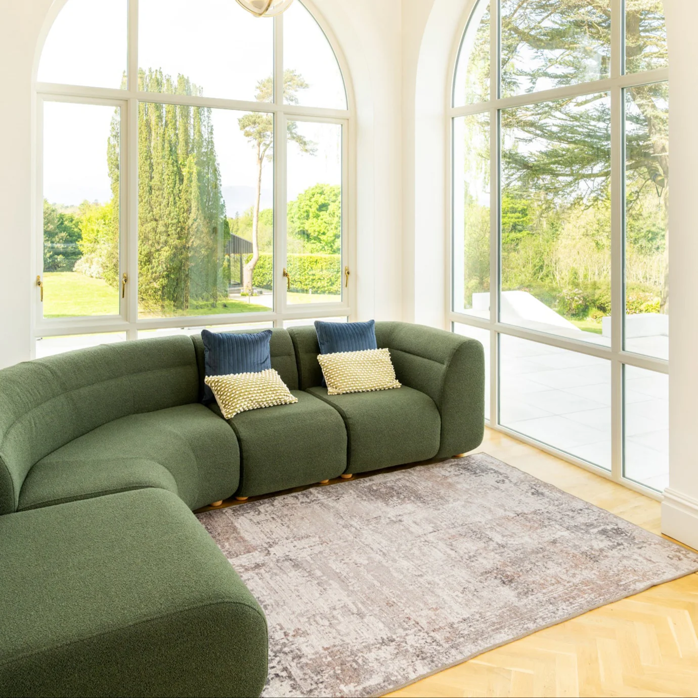Soft Washable Distressed Greige Rug - Ernest - Image 4