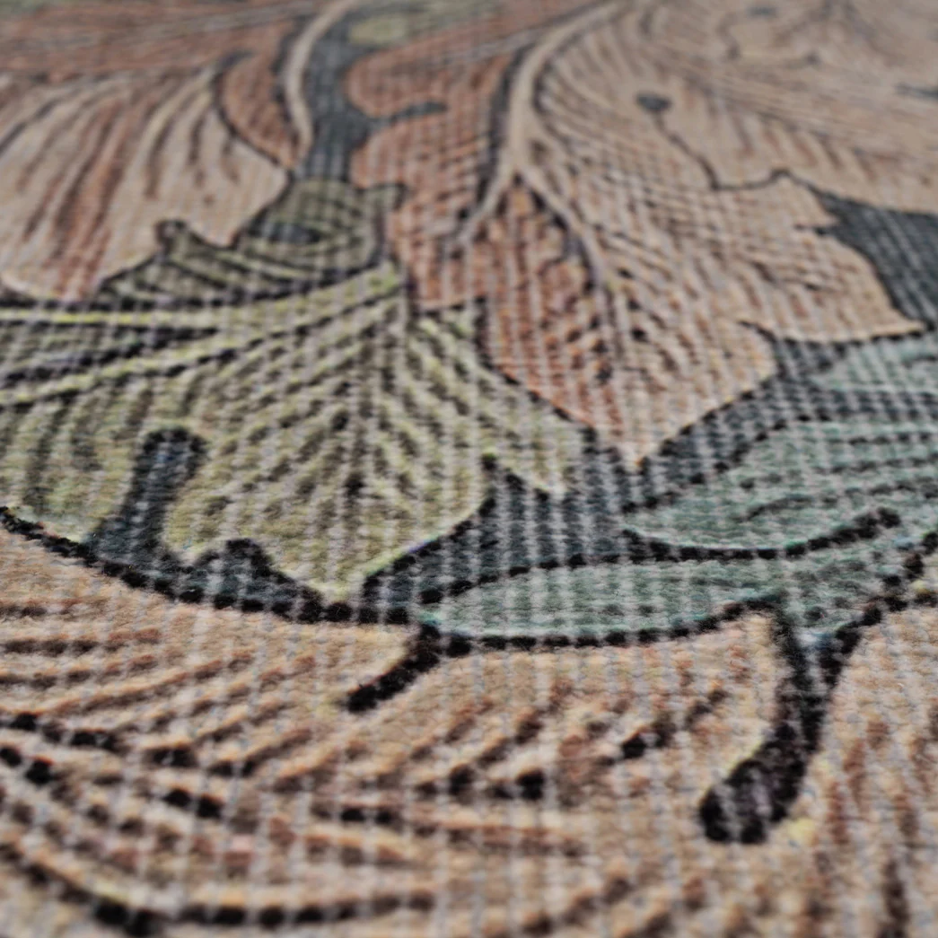 Soft Washable Green Leaf Print Runner - Sylvan - Image 6