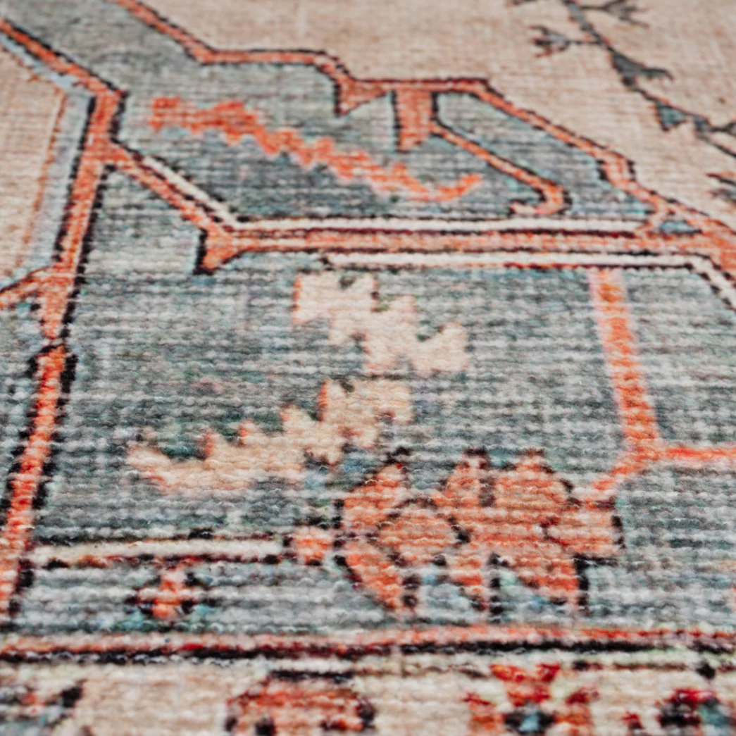 Soft Washable Blue Heritage Runner - Hazel - Image 6