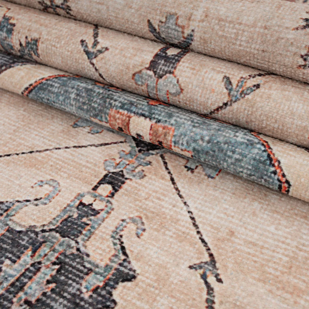 Soft Washable Blue Heritage Runner - Hazel - Image 5