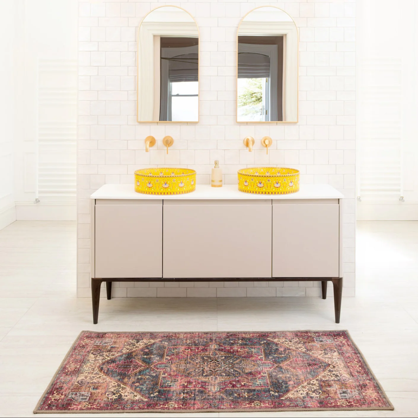 Soft Washable Multicolour Bathroom Mat - Delphine - Image 5