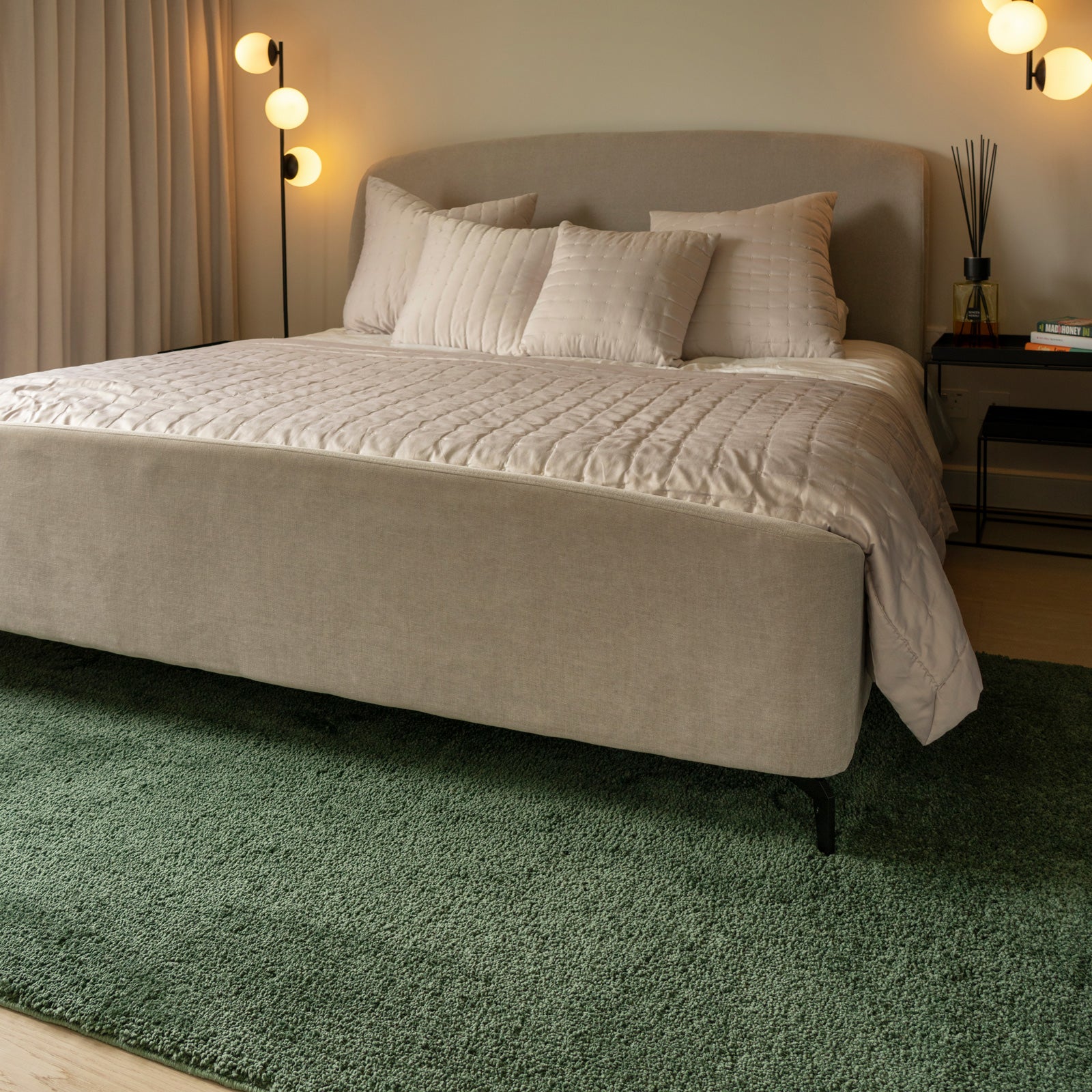 Soft Washable Green Shaggy Rug - Image 3