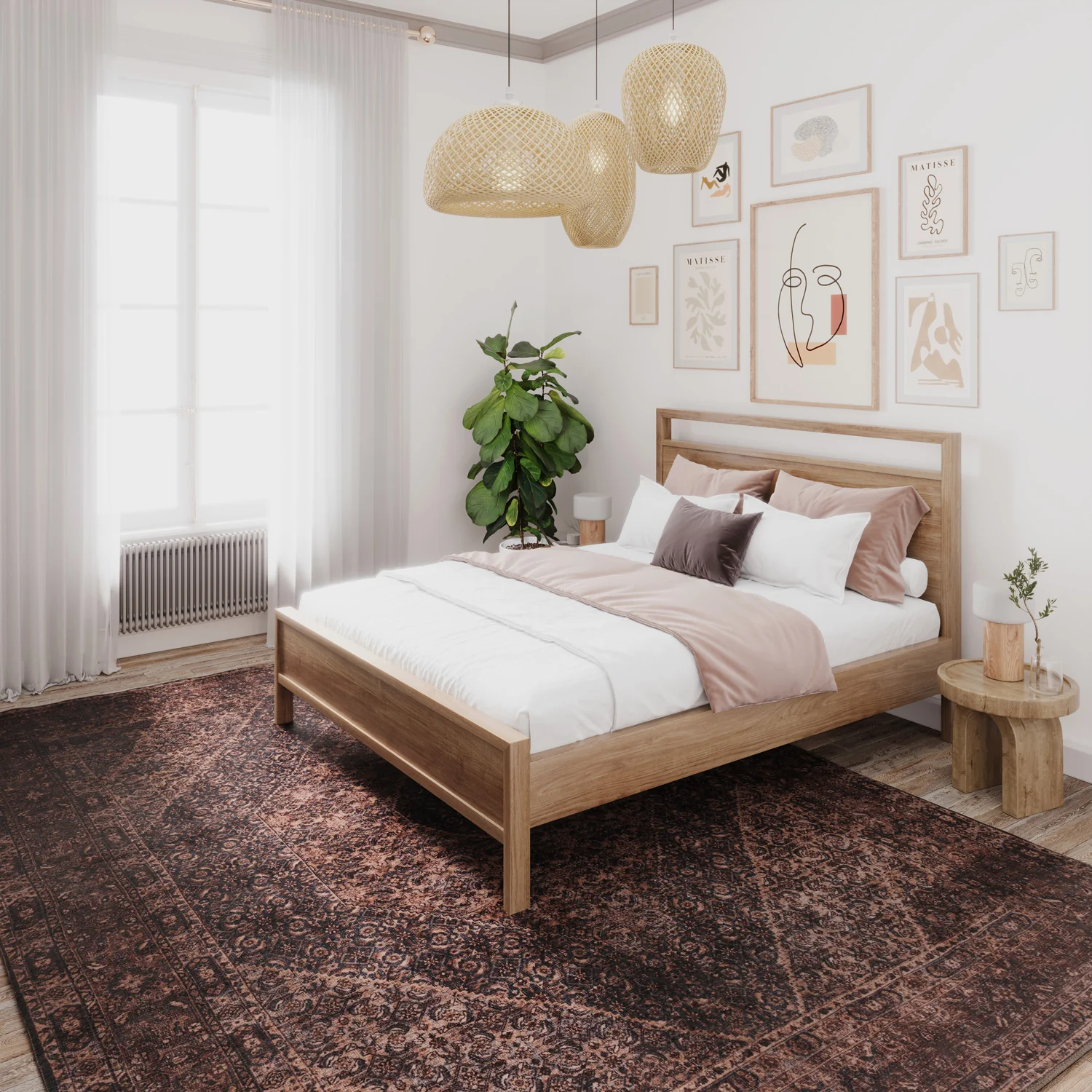 Soft Washable Brown Traditional Rug - Mabel - Image 7