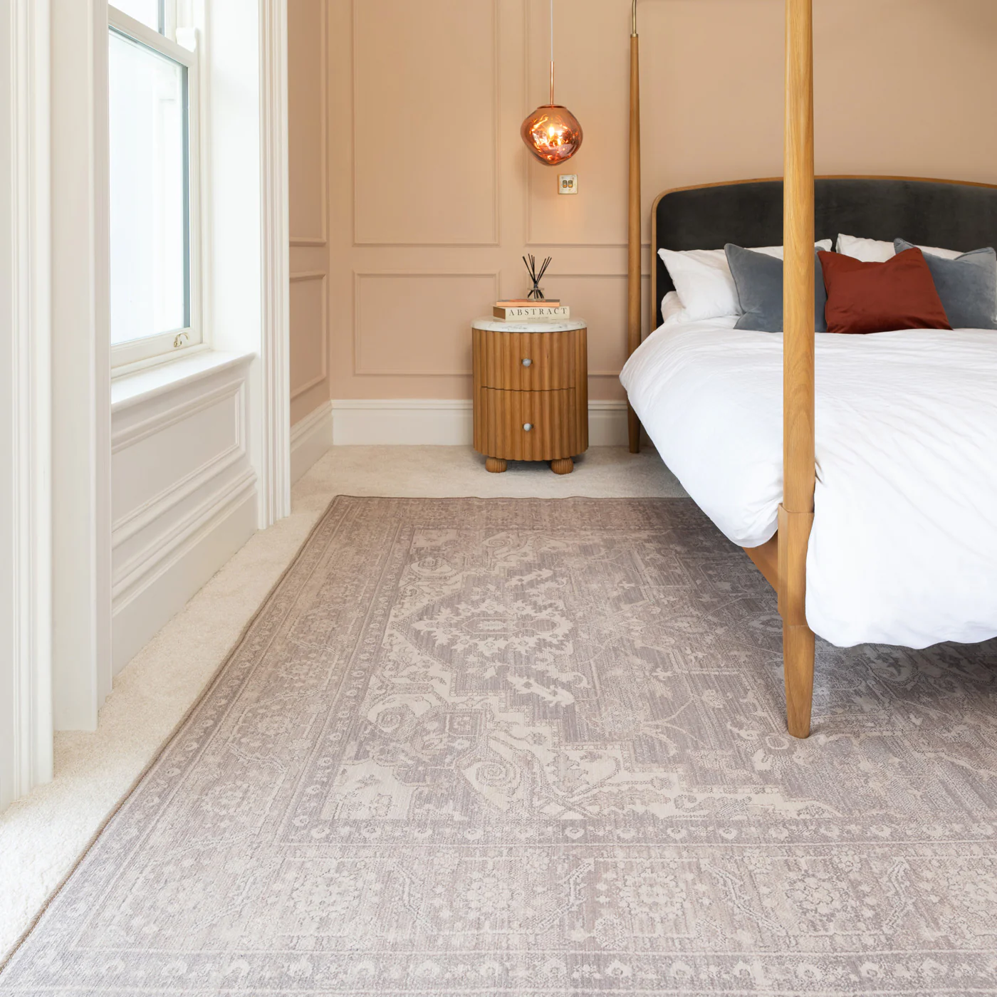 Soft Washable Vintage Beige Rug - Mariana - Image 2