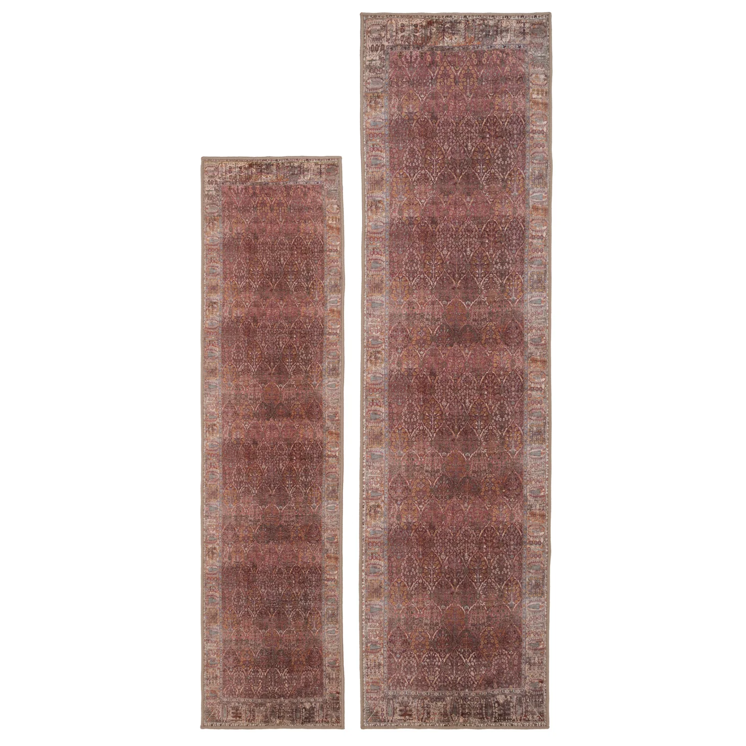 Soft Washable Red Vintage Runner - Violet - Image 8