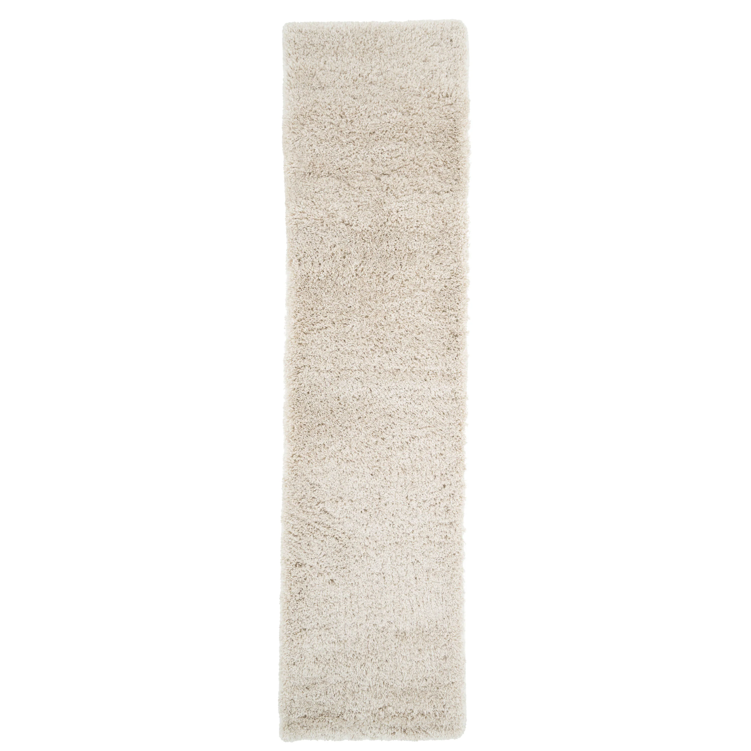 Soft Everyday Light Beige Shaggy Runner Rug