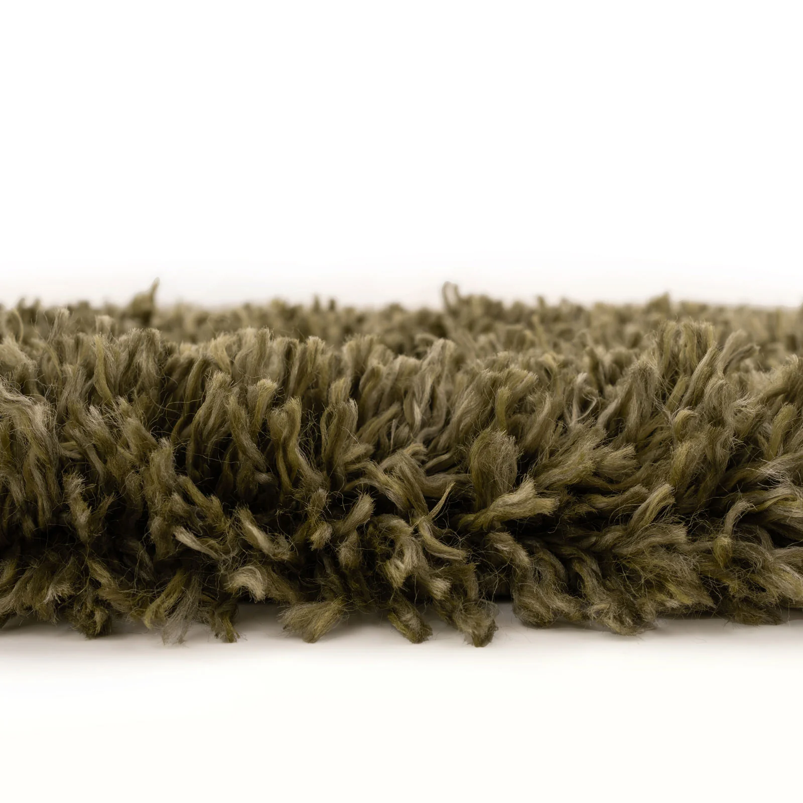 Soft Everyday Olive Green Shaggy Rug - Image 3