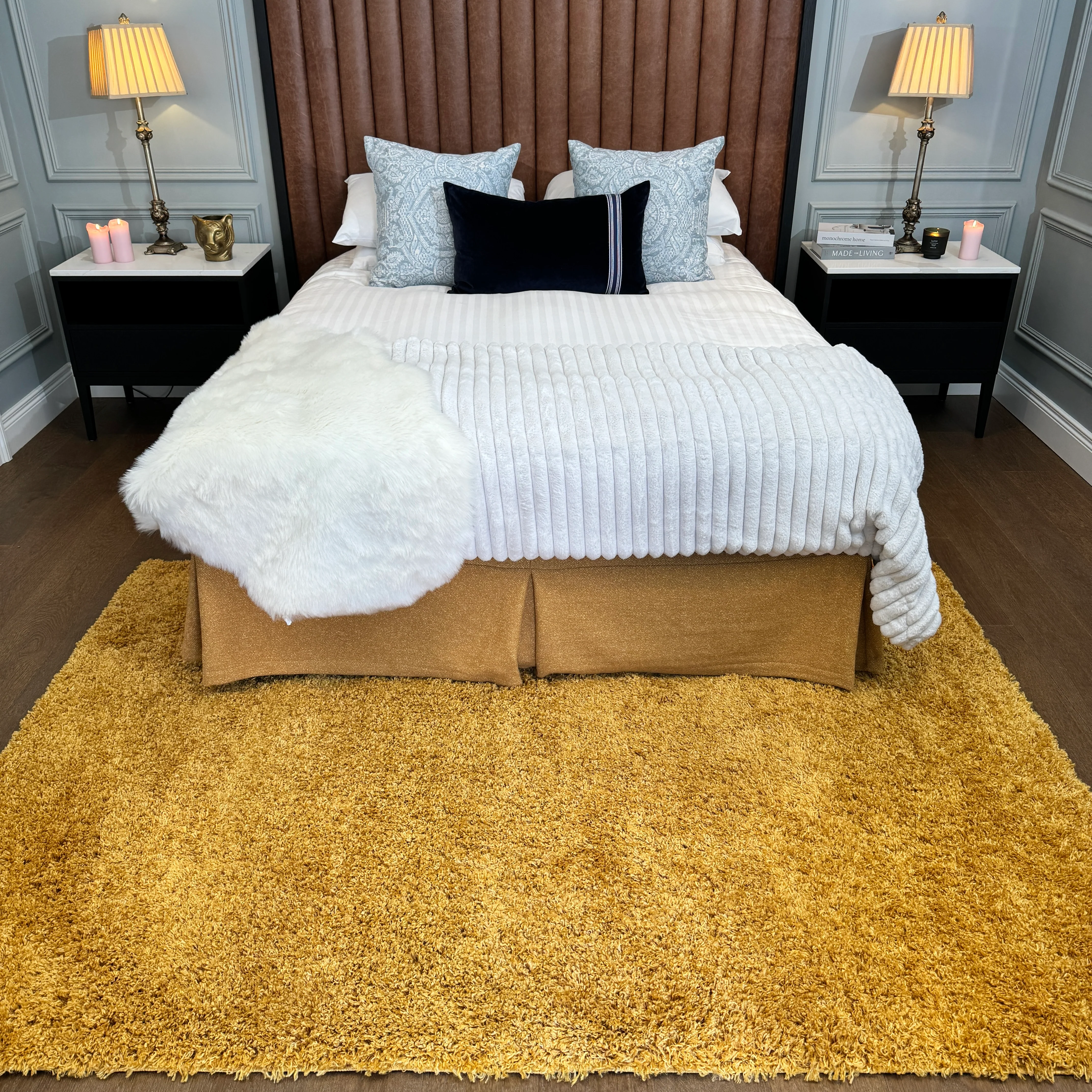 Soft Everyday Yellow Shaggy Rug - Image 7