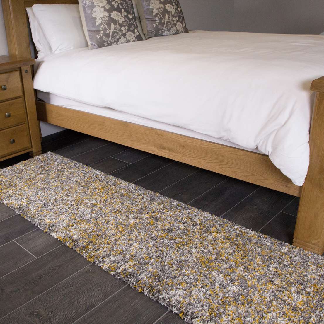 Super Soft Ochre Shaggy Runner Rug for Hallway - Image 4