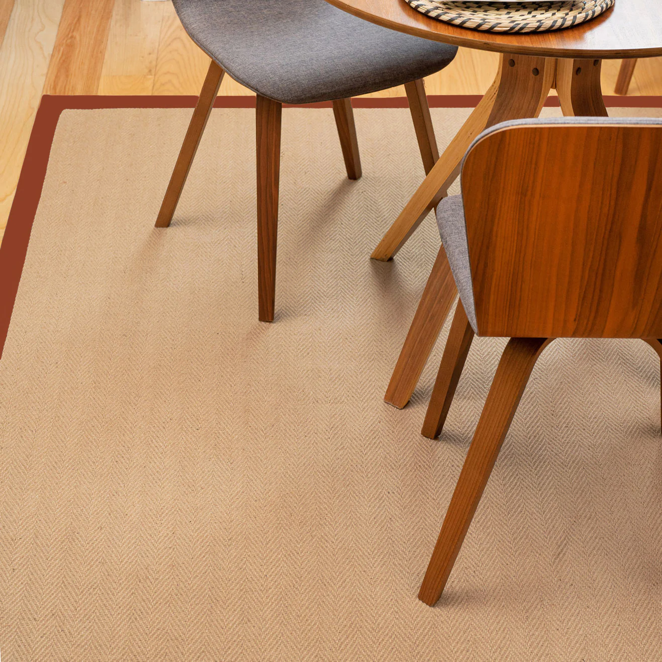 Terracotta Border Jute Rug - Juliette Rust - Image 5