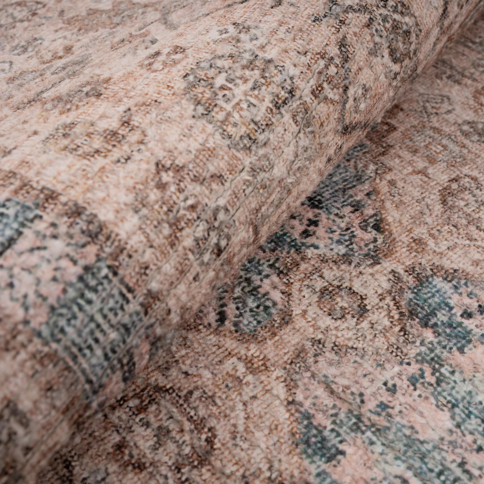 Vintage Blue Diamond Rug - Genevieve - Image 7