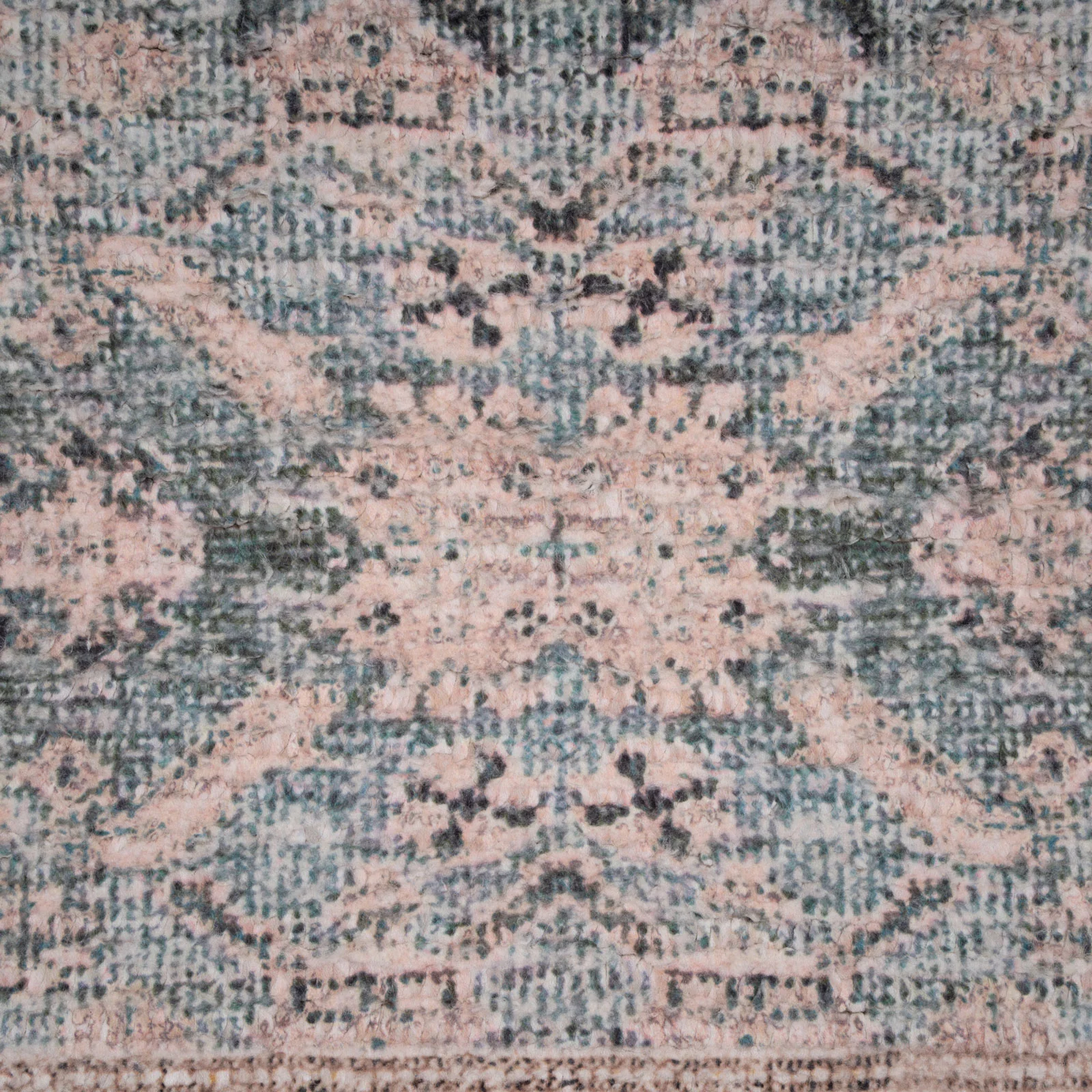 Vintage Blue Diamond Rug - Genevieve - Image 9