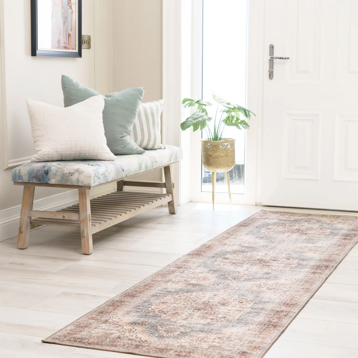 Washable Blue Heritage Runner - Sonder - Image 4