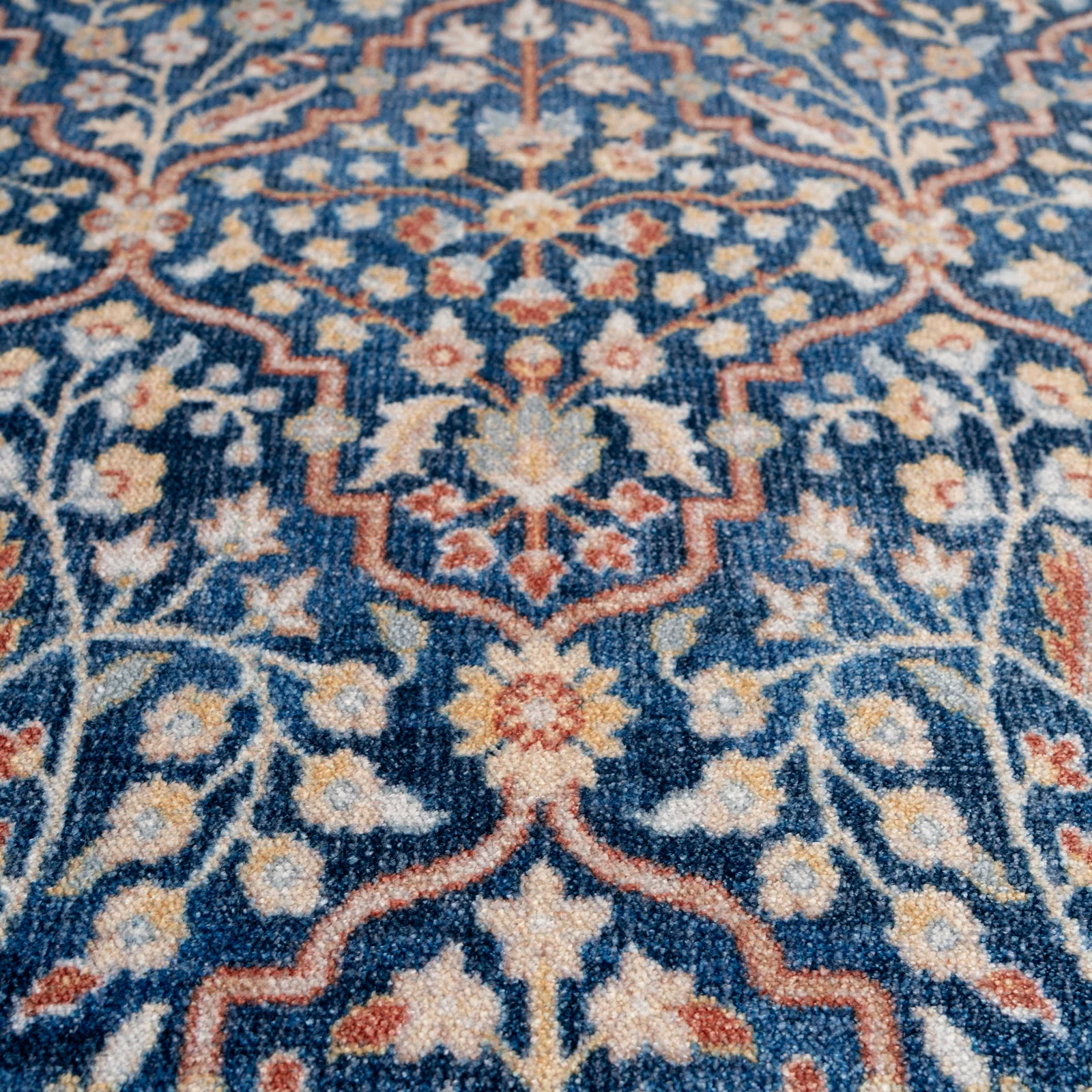 Washable Blue Persian Style Rug - Leela - Image 7
