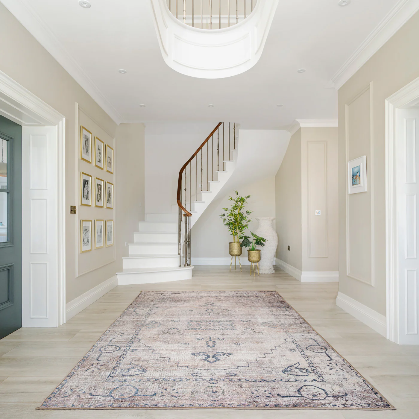 Washable Grey Blue Vintage Rug - Roam - Image 4