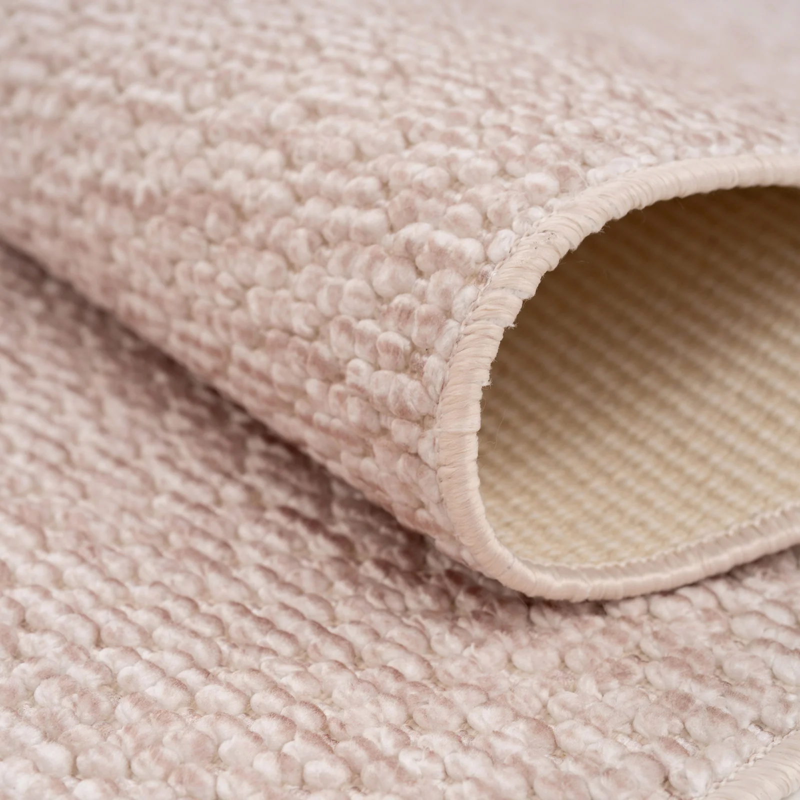 Washable Bobbled Beige Chic Runner - Lucy - Image 6