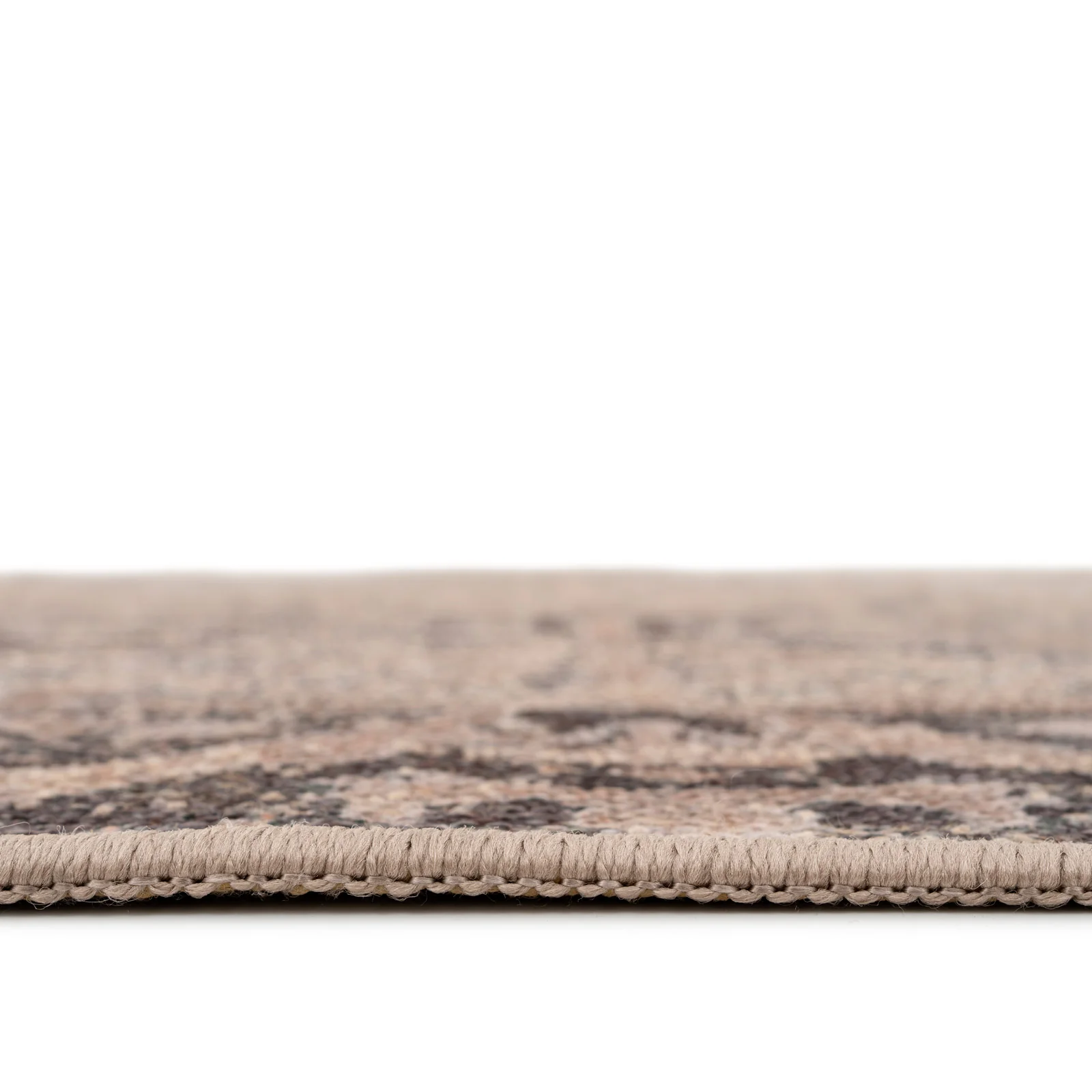 Washable Brown Ornate Jute Style Runner - Eden - Image 3