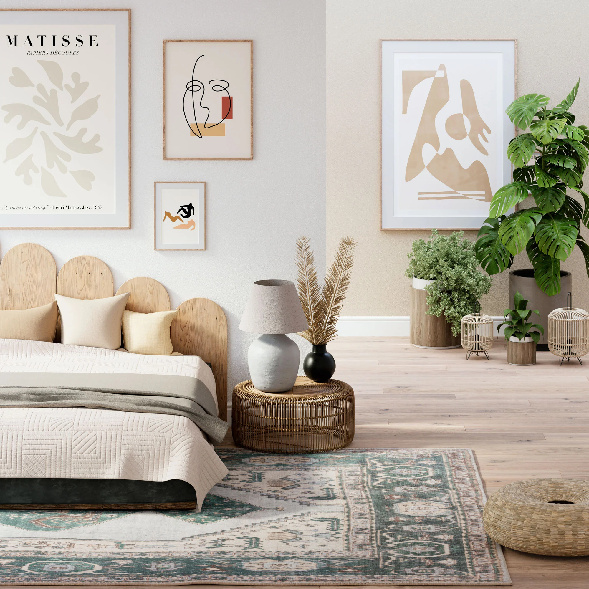 Flatwoven Washable Green Bordered Area Rug - Anton - Image 3