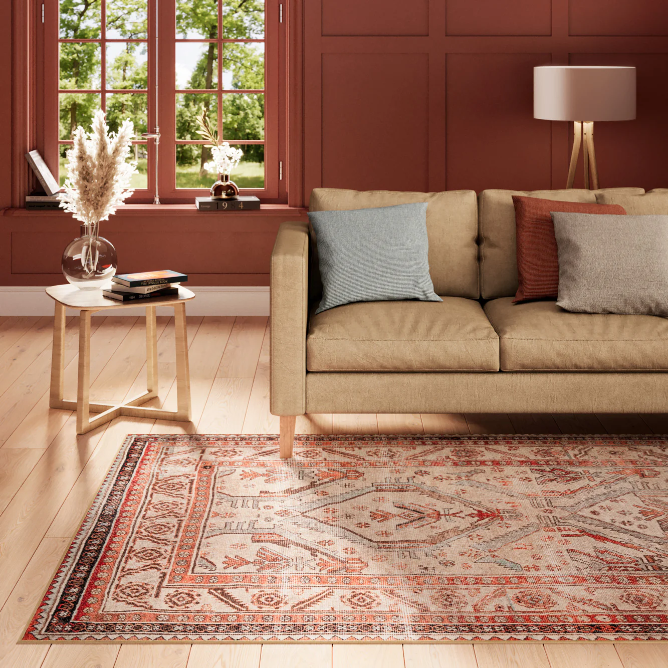 Washable Terracotta Kitchen Mat - Rowe - Image 4