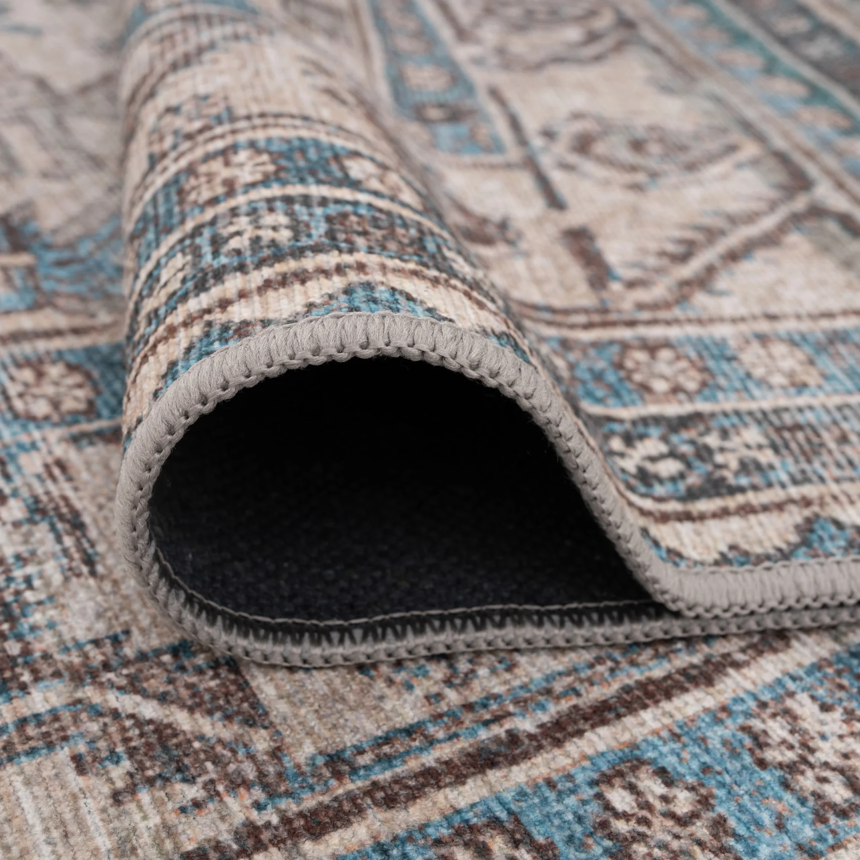 Washable Teal Kitchen Mat - Saxe - Image 3