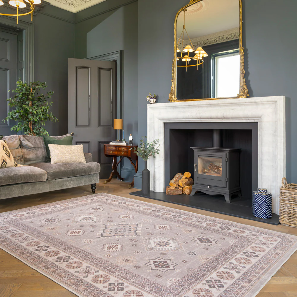 Washable Looped Grey Nordic Rug - Safi - Image 3