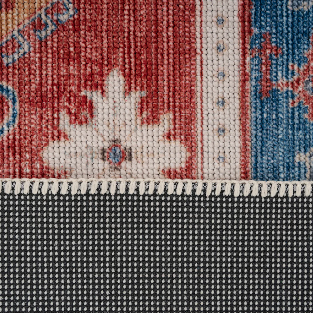 Washable Looped Red Vintage Runner - Anais - Image 5