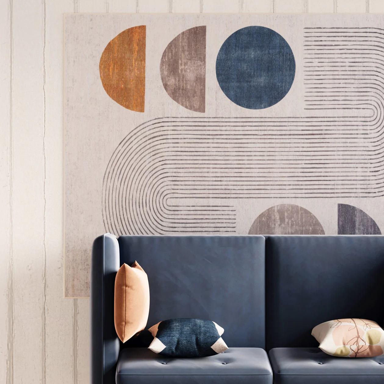 Washable Modern Wabi-Sabi Rug - Orb - Image 6