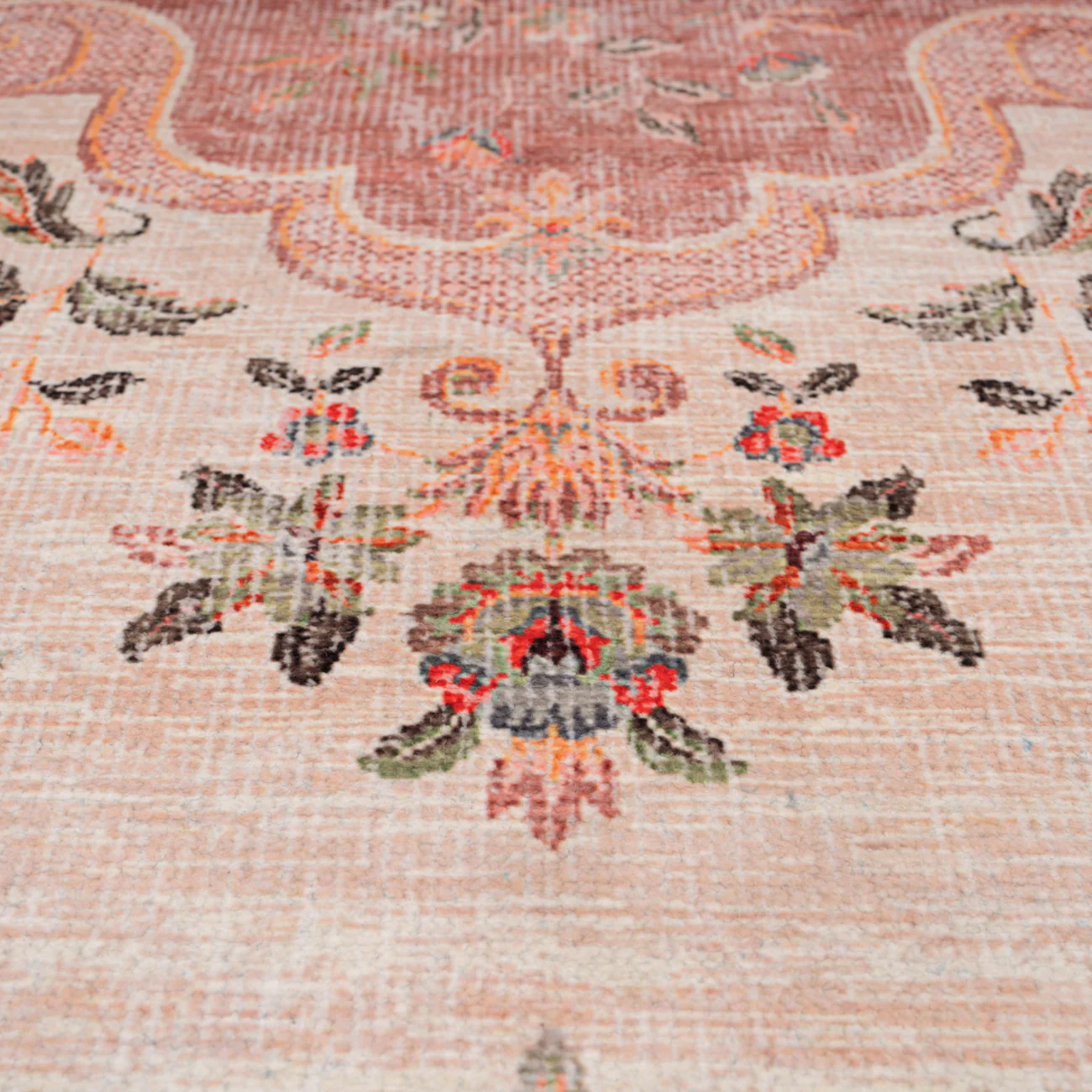 Washable Pink Medallion Rug - Dusk - Image 14