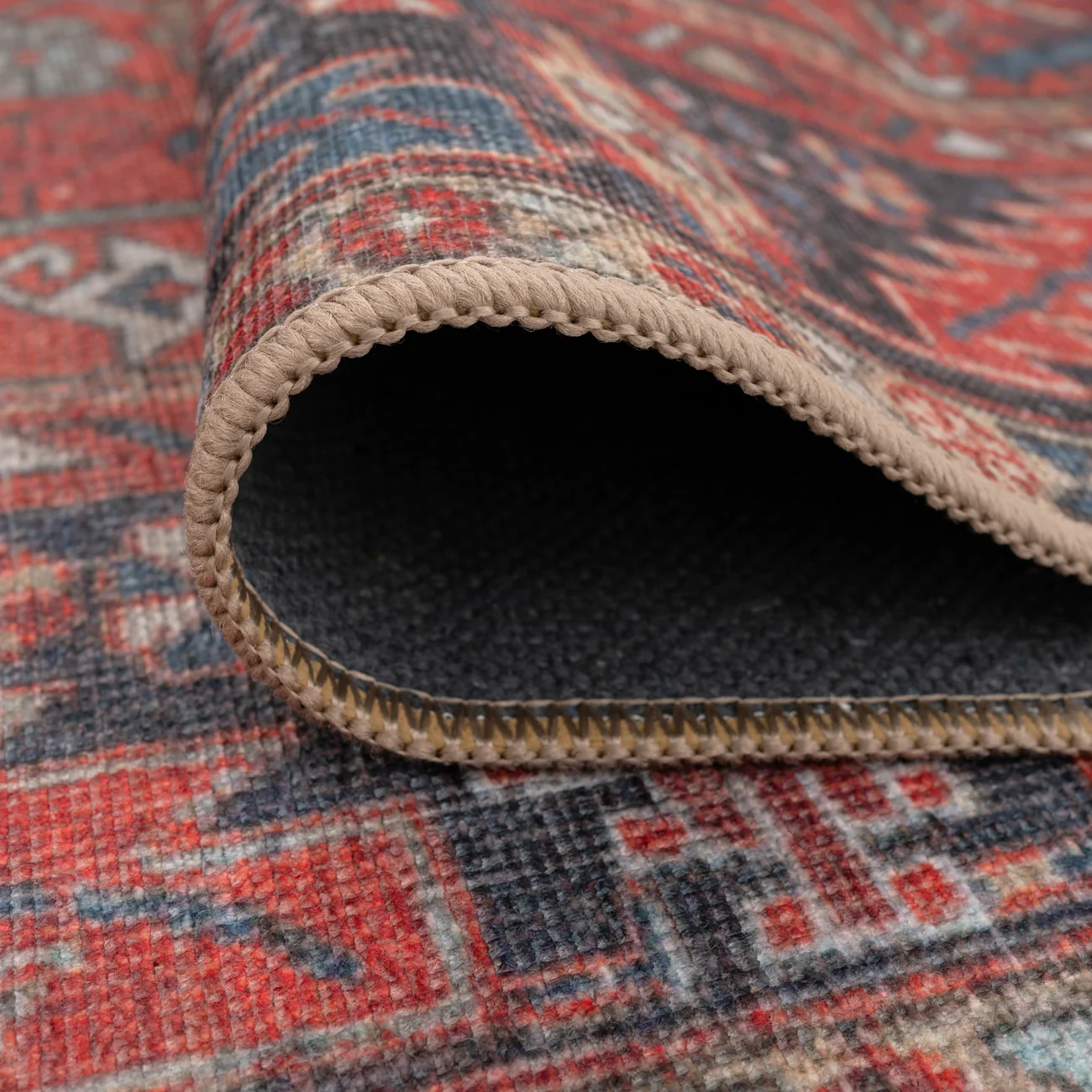 Washable Red Kitchen Mat - Rudd - Image 9