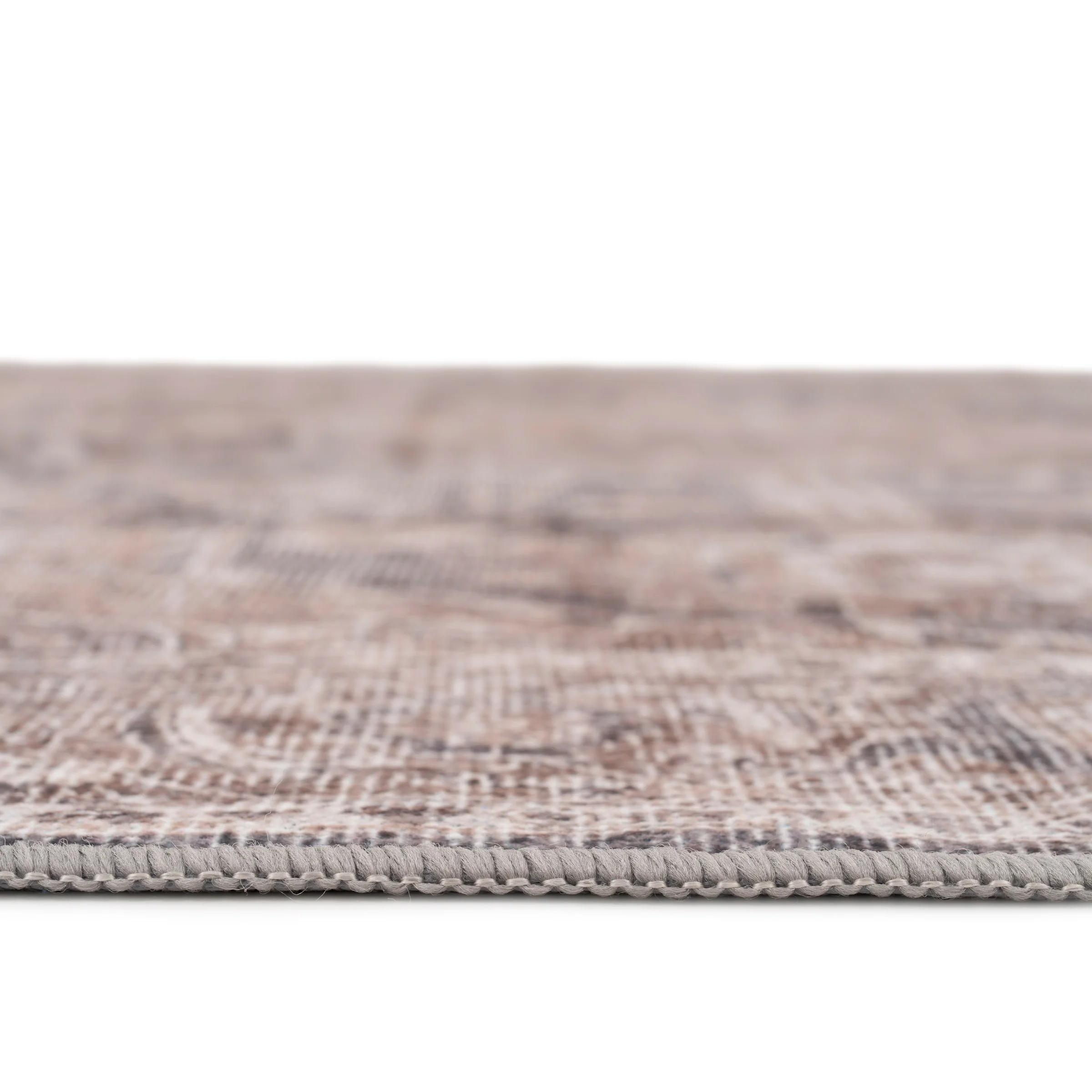Washable Vintage Brown Beige Rug - Lois - Image 5