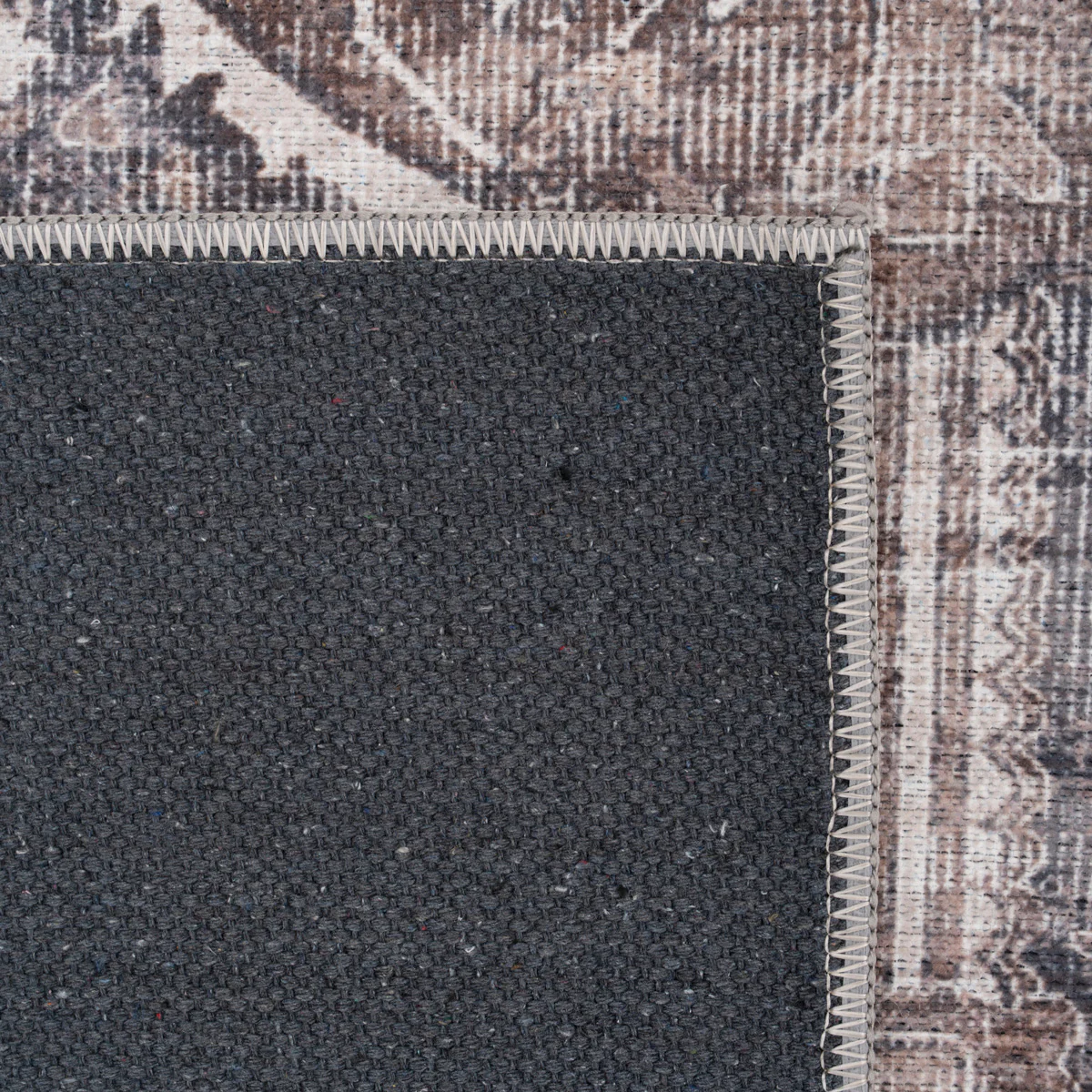 Washable Vintage Brown Beige Rug - Lois - Image 8