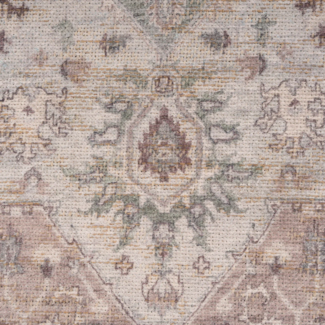 Washable Vintage Green Jute Style Runner - Cova - Image 3