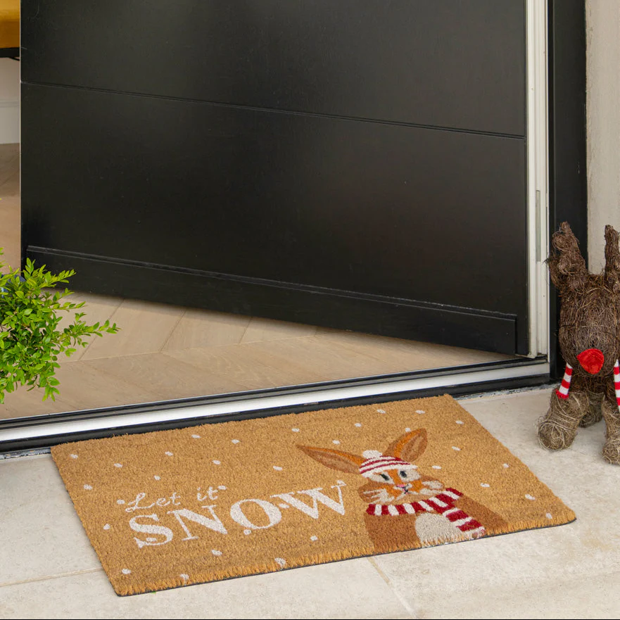 Winter Bunny Coir Doormat - Image 2